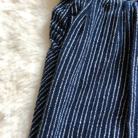 Free People Stripe High Waist Paper Bag belted Pants Size 4 - Picture 5 of 11